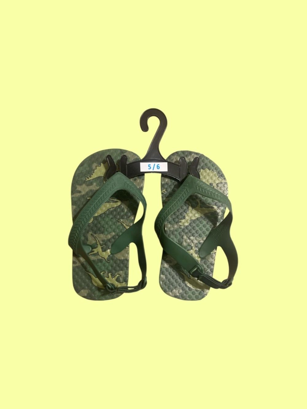 Green dinosaur Camouflage Toddler Flip Flop Sandals